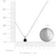 3 - Jassiel 4.00 mm Round Black Diamond Double Bail Solitaire Pendant Necklace 