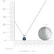 3 - Jassiel 4.00 mm Round Blue Diamond Double Bail Solitaire Pendant Necklace 