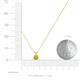3 - Jassiel 4.00 mm Round Yellow Diamond Double Bail Solitaire Pendant Necklace 