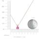 3 - Jassiel 4.50 mm Round Pink Sapphire Double Bail Solitaire Pendant Necklace 
