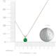 3 - Jassiel 4.50 mm Round Emerald Double Bail Solitaire Pendant Necklace 