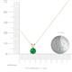 3 - Jassiel 5.50 mm Round Emerald Double Bail Solitaire Pendant Necklace 