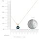 3 - Jassiel 5.50 mm Round Blue Diamond Double Bail Solitaire Pendant Necklace 