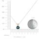 3 - Jassiel 5.80 mm Round Blue Diamond Double Bail Solitaire Pendant Necklace 