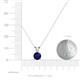 3 - Jassiel 6.00 mm Round Blue Sapphire Double Bail Solitaire Pendant Necklace 