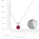 3 - Jassiel 6.00 mm Round Ruby Double Bail Solitaire Pendant Necklace 
