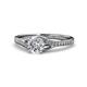 1 - Grianne Signature 1.25 ctw IGI Certified Round Lab Grown Diamond (VS1/F) and Natural Diamond Engagement Ring 