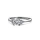 1 - Eve Signature 1.27 ctw IGI Certified Lab Grown Diamond Round (6.50 mm) & Natural Diamond (2.20 mm) Engagement Ring 
