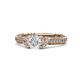 1 - Anora Signature 1.32 ctw IGI Certified Lab Grown Diamond Round (6.50 mm) & Natural Diamond Round (1.30 mm) Engagement Ring 