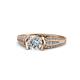 1 - Alair Signature 1.34 ctw IGI Certified Lab Grown Diamond Round (6.5 mm) & Natural Diamond (1.20 mm) Engagement Ring 