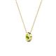 2 - Arela 3.40 mm Round Peridot Donut Bezel Solitaire Pendant Necklace 