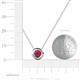 3 - Arela 5.00 mm Round Ruby Donut Bezel Solitaire Pendant Necklace 