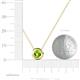 3 - Arela 5.00 mm Round Peridot Donut Bezel Solitaire Pendant Necklace 