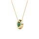 2 - Arela 5.00 mm Round Lab Created Alexandrite Donut Bezel Solitaire Pendant Necklace 