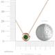 3 - Arela 5.00 mm Round Lab Created Alexandrite Donut Bezel Solitaire Pendant Necklace 