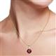 3 - Calista 6.00 mm Ruby Solitaire Pendant 