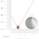 3 - Arela 3.80 mm Round Amethyst Donut Bezel Solitaire Pendant Necklace 