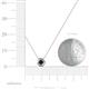 3 - Arela 3.80 mm Round Black Diamond Donut Bezel Solitaire Pendant Necklace 