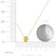 3 - Arela 3.80 mm Round Yellow Sapphire Donut Bezel Solitaire Pendant Necklace 