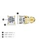 4 - Zoey Princess Cut Natural Diamond Four Prongs Solitaire Stud Earrings 