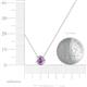 3 - Arela 4.00 mm Round Amethyst Donut Bezel Solitaire Pendant Necklace 
