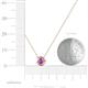 3 - Arela 4.00 mm Round Amethyst Donut Bezel Solitaire Pendant Necklace 