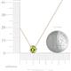 3 - Arela 4.00 mm Round Peridot Donut Bezel Solitaire Pendant Necklace 