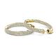 2 - Sophie Round Diamond 3 Row Pave Set Inside Out Hoop Earrings 