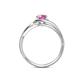 5 - Elena Signature Pink Sapphire Bypass Solitaire Engagement Ring 