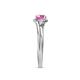 6 - Elena Signature Pink Sapphire Bypass Solitaire Engagement Ring 