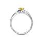 5 - Elena Signature Yellow Sapphire Bypass Solitaire Engagement Ring 
