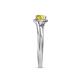 6 - Elena Signature Yellow Sapphire Bypass Solitaire Engagement Ring 
