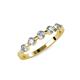4 - Keva 3.40 mm Lab Grown Diamond 5 Stone Wedding Band 
