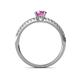 5 - Della Signature Pink Sapphire and Diamond Solitaire Plus Engagement Ring 