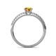 5 - Della Signature Citrine and Diamond Solitaire Plus Engagement Ring 