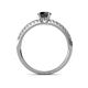 5 - Della Signature Black and White Diamond Solitaire Plus Engagement Ring 