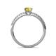 5 - Della Signature Yellow Sapphire and Diamond Solitaire Plus Engagement Ring 
