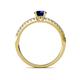 5 - Della Signature Blue Sapphire and Diamond Solitaire Plus Engagement Ring 