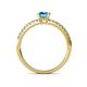5 - Della Signature Blue Topaz and Diamond Solitaire Plus Engagement Ring 