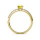 5 - Della Signature Yellow and White Diamond Solitaire Plus Engagement Ring 