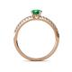 5 - Della Signature Emerald and Diamond Solitaire Plus Engagement Ring 