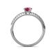 5 - Della Signature Pink Tourmaline and Diamond Solitaire Plus Engagement Ring 