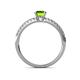 5 - Della Signature Peridot and Diamond Solitaire Plus Engagement Ring 