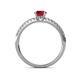 5 - Della Signature Ruby and Diamond Solitaire Plus Engagement Ring 