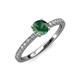 3 - Della Signature Diamond and Lab Created Alexandrite Solitaire Plus Engagement Ring 