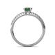 5 - Della Signature Diamond and Lab Created Alexandrite Solitaire Plus Engagement Ring 