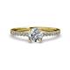 3 - Della Signature 1.30 ctw IGI Certified Round Lab Grown Diamond (VS1/F) and Natural Diamond Halo Engagement Ring 