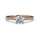 3 - Della Signature 1.30 ctw IGI Certified Round Lab Grown Diamond (VS1/F) and Natural Diamond Halo Engagement Ring 