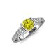 4 - Alana Signature Yellow and White Diamond Engagement Ring 