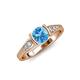 4 - Alana Signature Blue Topaz and Diamond Engagement Ring 